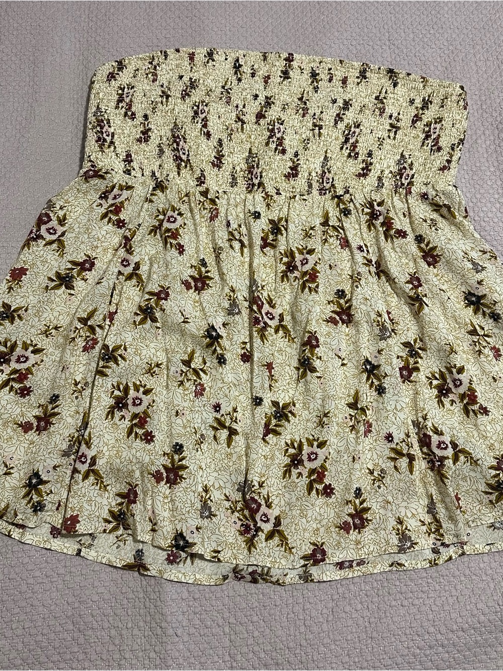 torrid size 2 Cream Floral Smocked shirt
